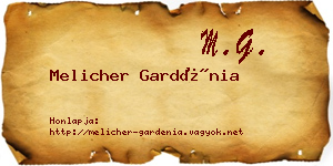 Melicher Gardénia névjegykártya